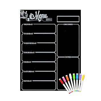 ZKOO® Menú Planificador de comida borrado en seco magnético para ...