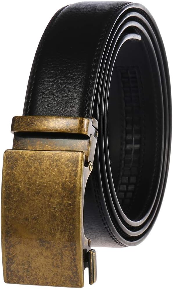 Filgate Men's Leather Ratchet Dress Belt - Genuine Leather Belt for Men - with Automatic Buckle,Elegant Gift Box