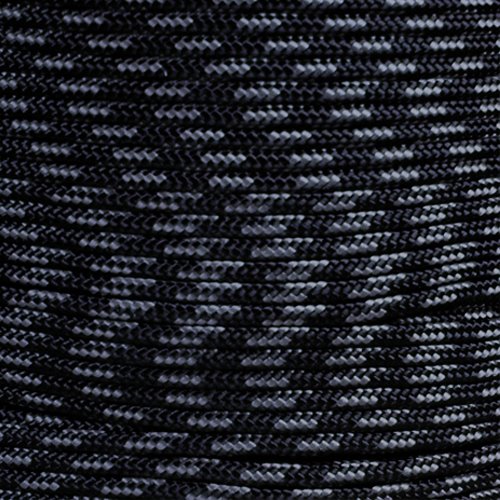 PARACORD PLANET 10, 25, 50, and 100 Foot Hanks of 425 Paracord (3mm) - Made of 100% Nylon for Tactical, Crafting, Survival, General Use, and Much More (Touch of Gray, 100 Feet)