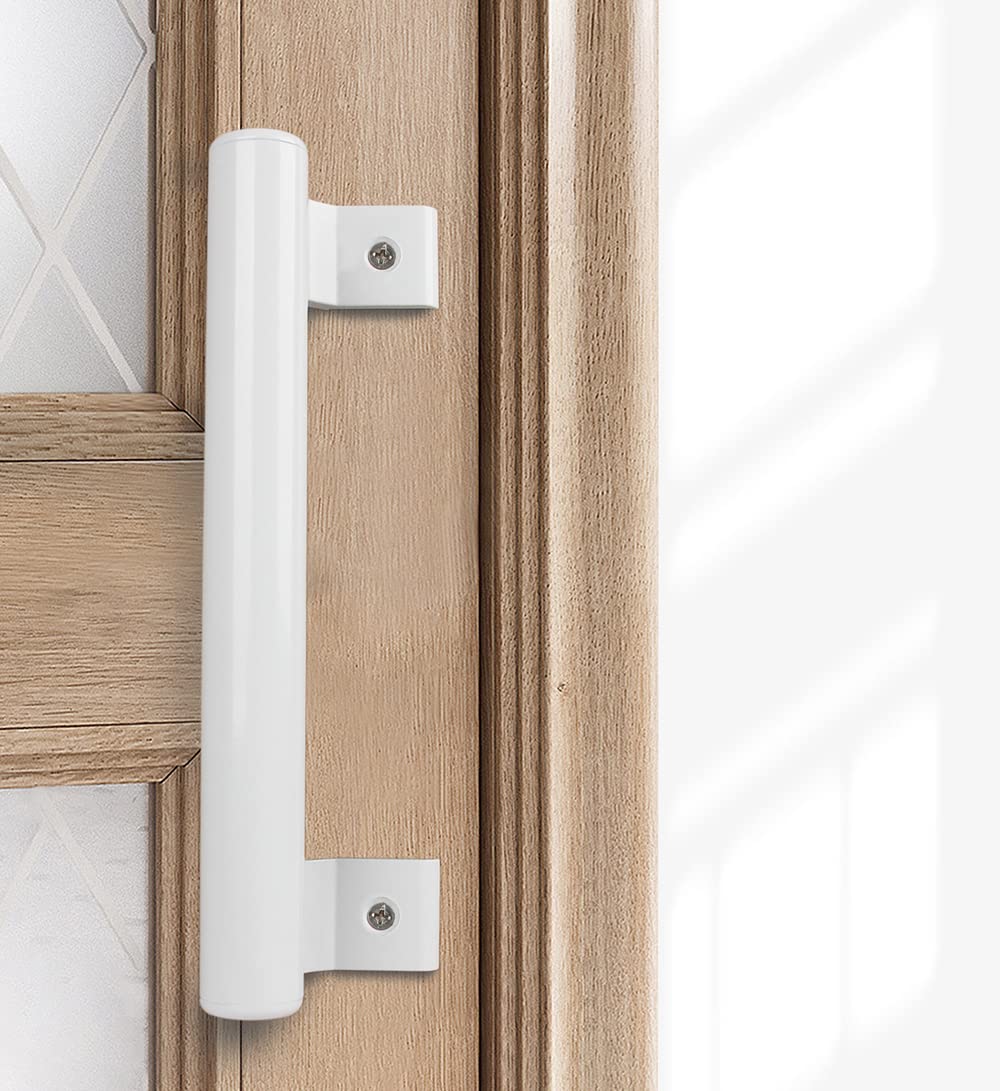 KAFENDA YUM White Aluminum Alloy Handle Balcony Sliding Door Sliding barn Door Handle Garden Door Handle Side-Mounted Handle with mounting Screws