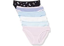 Amazon Essentials Women's Cotton Bikini Brief Underwear (Available in Plus Size), Multipacks