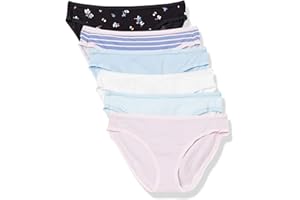 Amazon Essentials Women's Cotton Bikini Brief Underwear (Available in Plus Size), Multipacks