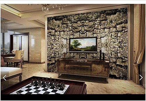 Mznm 3D Photo Wallpaper 3D Wall Mural Wallpaper Chinese Hd Tree Bark Tv Background Wall Paper 3D Living Room Decoration-400X280Cm