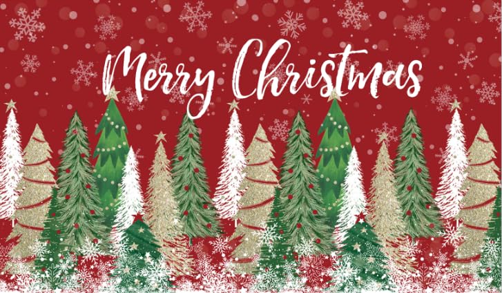 CAROMIO Christmas Welcome Decorative Doormat - Winter Mat, Holiday Rug, Washable Non Slip Floor Mat for Outdoor & Indoor Entrance - 50x80cm