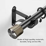 Jcassan 2 Pcs Curtain Rod Covers Ends Finials Stainless Steel Color view 7