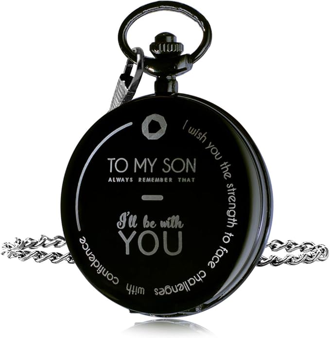 Pocket Watch Engraved 'To My Son' Perfect Gift From a
