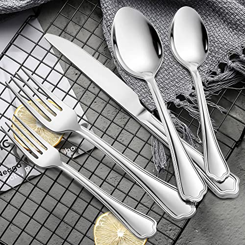 LIANYU 20Piece Silverware Cutlery Set for 4, Stainless Steel Flatware
