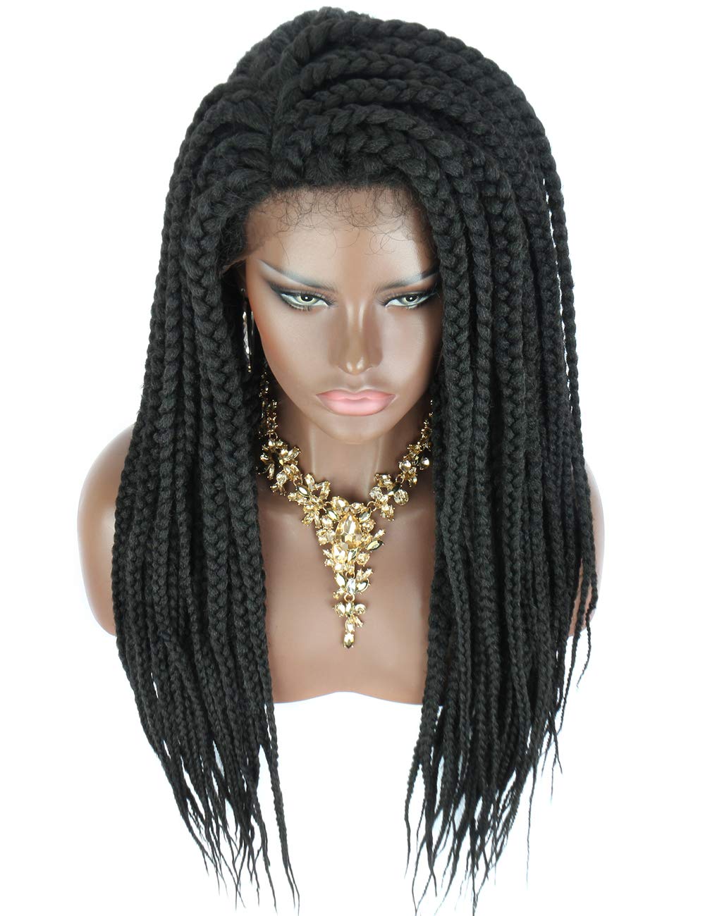 Amazon Com Kalyss 28 Senegal Twisted Braids Lace Front Wigs With