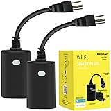 Outdoor Smart Plug, Heavy Duty WiFi Outlet, Compatible with Alexa, Google Home, IP65 Weatherproof, Remote Control Timer & Cou