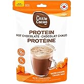 The Little Cacao Co. Protein Hot Chocolate – Salted Caramel Flavor, 21 g Protein Per Serving, 0 g Added Sugar, Made with Sing