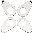 Musiclily Pro Metric 8.5mm Steel Vintage LP Guitar Knob Pointers Indicator Plates 90 Degree Guitar Control Knob Indicator Washers for Epi LP Les Paul Style Electric Guitar, Chrome Nickel (Set of 4)
