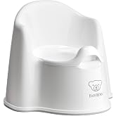 BabyBj&ouml;rn Potty Chair, White/Gray | Potty Training Toilet, Easy-to-Clean, Removable Inner Potty, Non-Slip