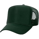 OTTO Polyester Foam Front 5 Panel High Crown Mesh Back Trucker Hats in 97, Bulk, Wholesale