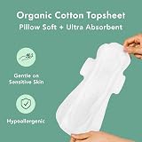 Rael Organic Cotton Cover Sanitary Towels Heavy Overnight Pads with Wings view 4