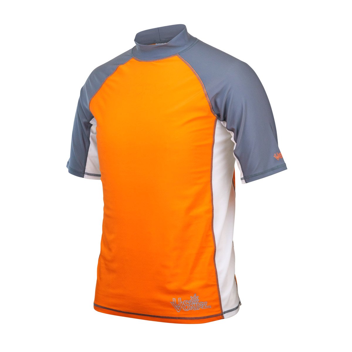 UV Skinz Men’s UPF 50+ Short Sleeve Panel Sun and Swim Shirt Sun