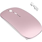 Bluetooth Wireless Mouse Rechargeable for MacBook Air Mac Pro Laptop PC Pad Optical Silent Mouse with Jiggler Mode Tri Mode S