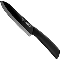 Ceramic Chef Knife, QUELLANCE Ultra Sharp Professional 6-Inch Ceramic Kitchen Chef's Knife with Sheath Cover, Perfect…