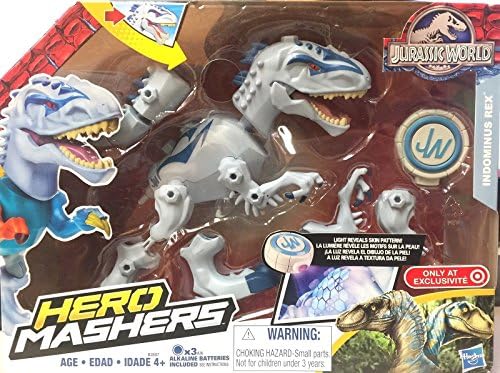 NEW Jurassic World Hero Mashers Indominus Rex Action Figure .HN#GG_634T6344 G134548TY87149