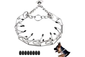 Love Dream Dog Prong Training Collar, Metal Choke Pinch Dog Collar with Comfort Tips, Adjustable Pet Training Collar for Smal