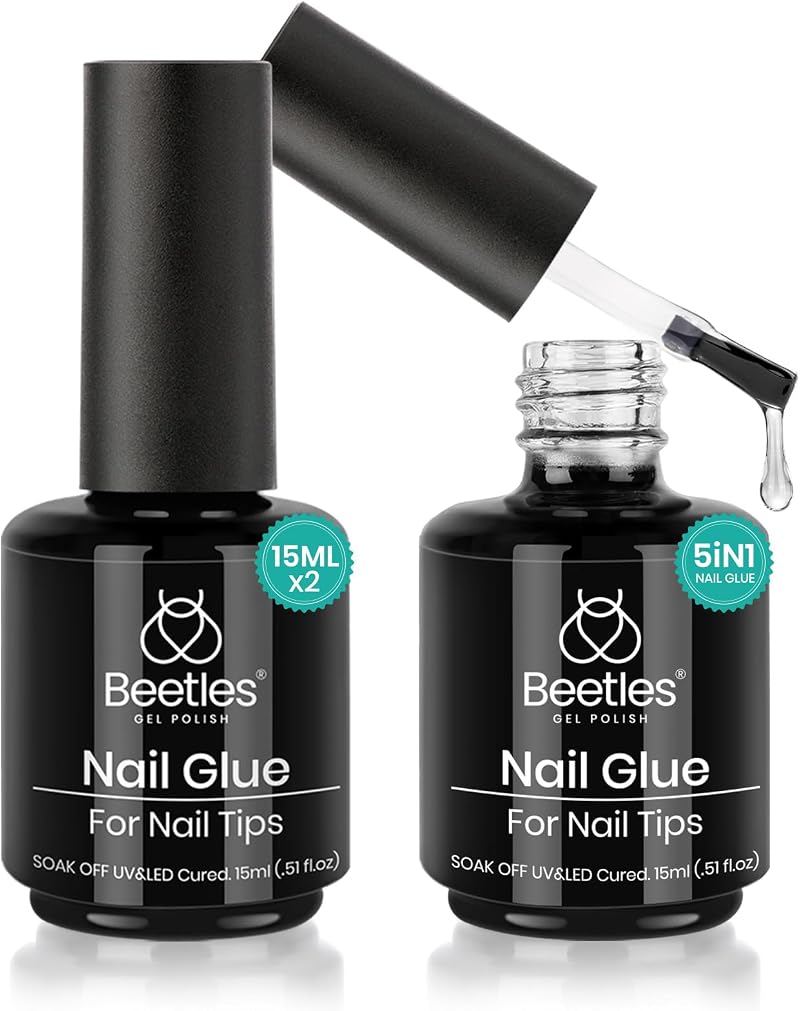 Beetles Gel Polish 5 In 1 Nail Glue Kit 2x15ml Base Gel for Nails