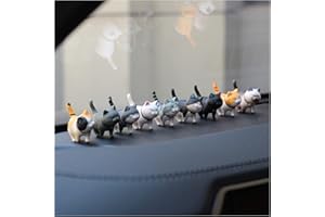 amocane 9PCS,Cat Ornaments, Car Interior, Car Dashboard Decoration, Home Decoration-Dark Color