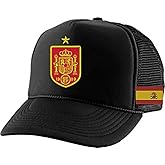 Spain Soccer Trucker Hat Embroidered Europe Champ Team Fan Snapback