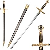 Claymeur Stainless Steel Medieval Star of David Sword King Solomon Sword for Cosplay, Collection-33.1 Inch
