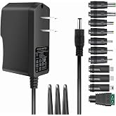 Universal 5V 2A ac Adapter Power Supply with 11 DC Plug Tips AC to DC5V 1.5A 1A 800mA 600mA 500mA 400mA 300mA 200mA 100mA Power Adapter 5v wall Charger ac dc Adapter (DC5V~2A)