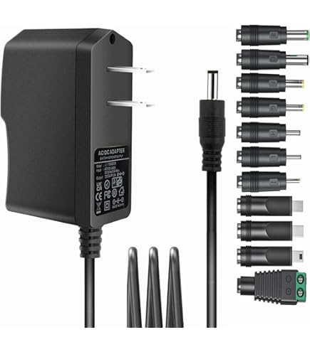 POWE-Tech AC Adapter For Revitive Medic Circulation Booster Wall DC Charger Power Supply Cord Cable, 5 Feet, With LED Indicator