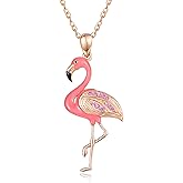 TANGPOET Animal Pendant Necklace for Women Daughter 925 Sterling Silver Gemstone Jewelry Gifts for Animal Lovers Birthday Christmas