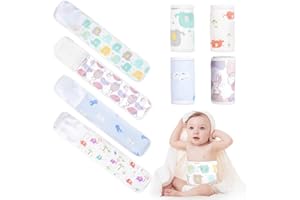 FAMJOALE 4Pcs Baby Infant Umbilical Cord Belly Bands Cartoon Cotton Soft Baby Belly Belt, Newborn Belly Button Wrap, Baby Tum