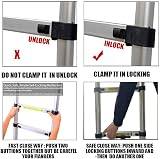 Multibao 13.5ft Telescopic Aluminium Ladder EN131 150kg 14 Rungs UK Stock view 9