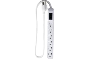 Go Green Power Inc. GG-16103MIN 6 Outlet Mini Surge Protector, White