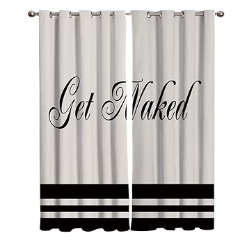 Amazon Com Libaoge Draperies Curtains Black White Stripes