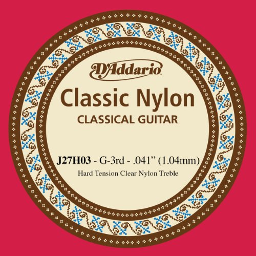 D'Addario J27H03 Student Nylon Classical Guitar Single String, Hard
