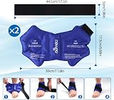 NEWGO Ankle Ice Pack Wrap 2 Pack Reusable Gel Hot Cold Therapy view 4