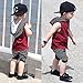 Fabal Cute Toddler Kids Baby Boy Hooded Vest Tops+Short Pants 2pcs Outfits Clothes Set (12M, Red)