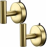 DGYB Large Cup Hooks for Bathrooms Set of 2 Gold Towel Hooks for Stainless Steel 15 Lb Removable Wall Hooks for Hanging Heavy