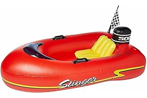 Swimline Speedboat Inflatable Kids Float, Red, 45"/25"/10"