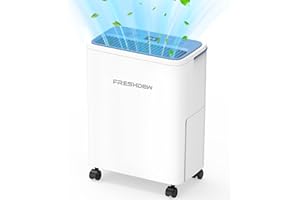 FRESHDEW Dehumidifier, 30 Pints Dehumidifiers for Home, 1500 Sq. Ft Dehumidifiers with Drain Hose, 0.52 Gallon Water Tank for Basement Bathroom Bedroom, 24H Timer