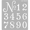 Amazon.com : Aleks Melnyk Np.159 Metal Stencil French Small Numbers 1.5 ...