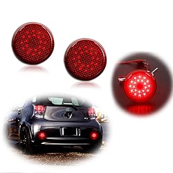 GTINTHEBOX Red Lens Led Rear Bumper Reflector Tail