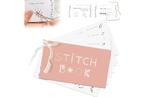 OFMALLY Creative Mini Sewing Book, DIY Creative Mini Sewing Card Set, Creative Mini Sewing Book Embroidery, Embroidery Skills Book, Elevate Your Sewing Skills, DIY Creative Mini Sewing Book & Material Pack