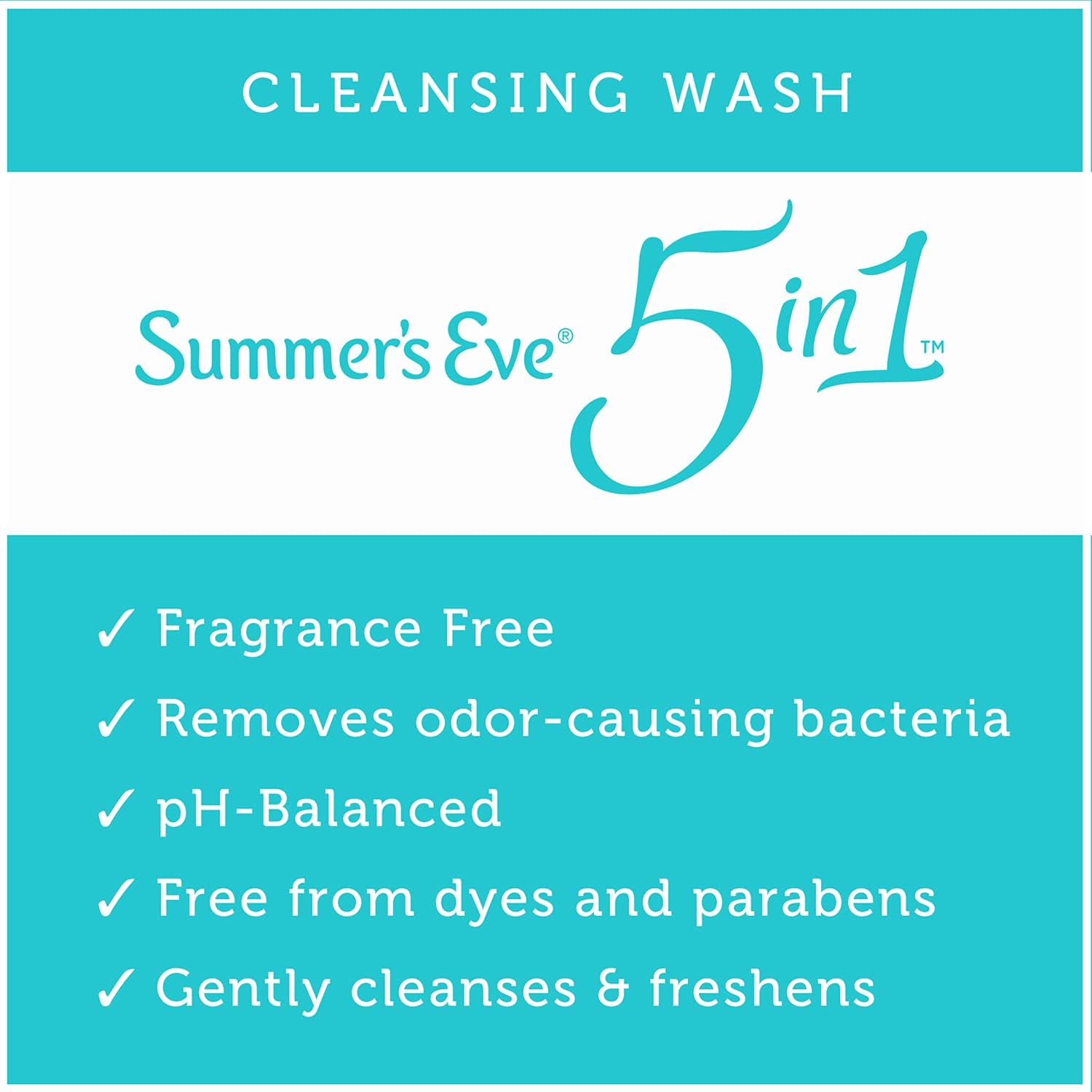 Summer's Eve Cleansing Wash, Unscented, 15 Fl Oz: Beauty