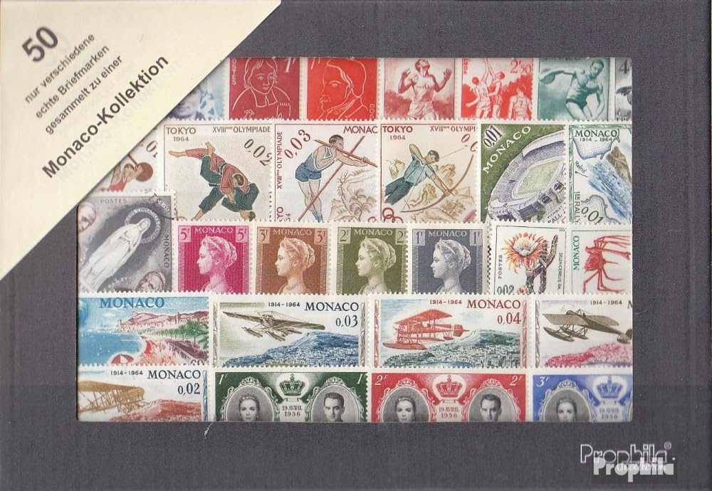 Prophila Collection Monaco 50 various stamps (Stamps for collectors)