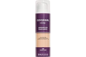 COVERGIRL Advanced Radiance Age-Defying Liquid Foundation Makeup | Anti-Aging, Age-Defying Formula, Buildable Coverage (Packaging May Vary) | 110 Classic Ivory | 1 fl oz (Pack of 1)