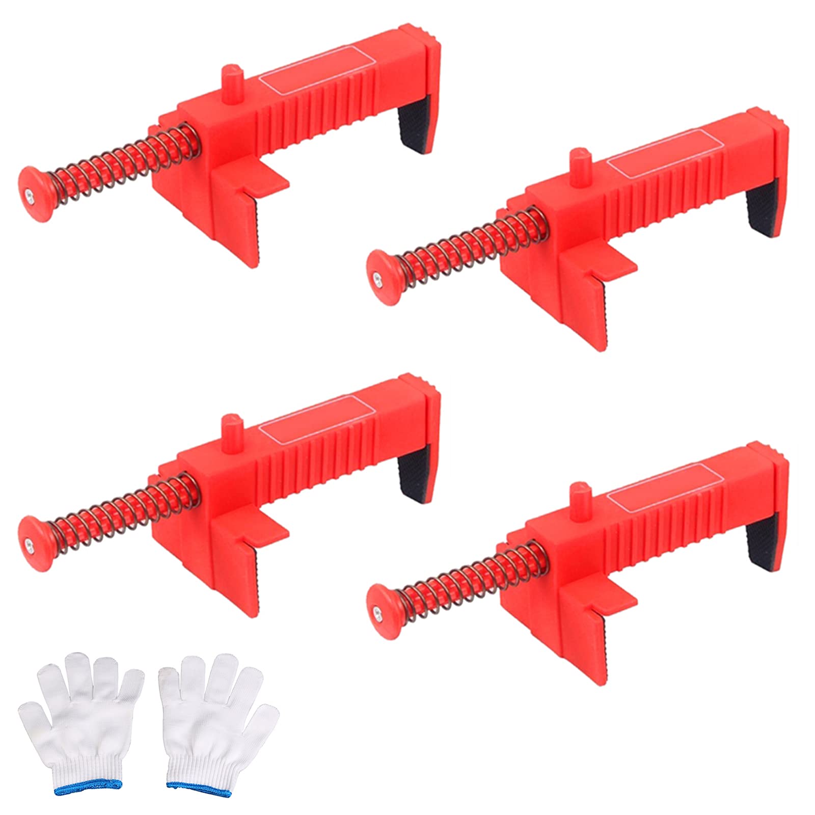 2 Pack Brick Line Runner with Glove, Brick Liner Clips Line Runners, Clamps Runner Wire Drawer Bricklaying Tool Fixer for Building Construction, Wall Builder Wire Rack, Fix The Clamps & Run The Line