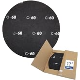 HUAALIUCHE 17" Sanding Screen Discs - Mesh Floor Sanding Screen - Black Silicon Carbide - for Wood Floors (10 Pack, 60 Grit)