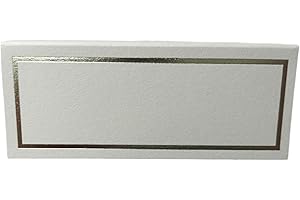 Place Cards Silver Foil Border Pack of 100 Premium Tent Name Place Cards for Table Setting Size 1.5x3.75 inches - Perfect for