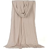 OVOY Women Long Lightweight Linen Scarf Shawls Extra Large Soft Beach Shawls-Wraps Long-Sunscreen-Body-Scarves (76.77×39.37")